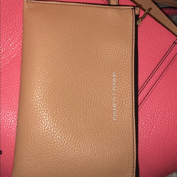 A/X Armani Exchange tote bag Reversible Pink/Tan - Picture 5 of 8